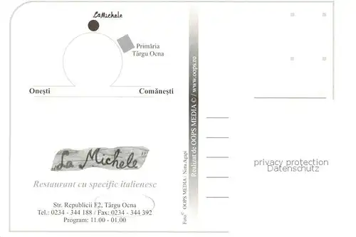 AK / Ansichtskarte Targu_Ocna_RO La Michele Restaurant cu specific italienesc 
