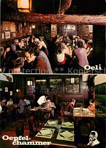 AK / Ansichtskarte Zuerich_ZH Restaurant Oepfelchammer Speiselokal Weinstube Zuerich_ZH