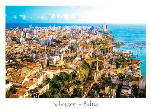 AK / Ansichtskarte Salvador_Bahia_Brasil Vista aerea da cidade alta e cidace baixa 