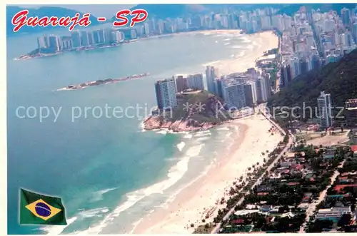 AK / Ansichtskarte Guaruja_Brazil Vista aerea da Praia da Enseada Morro do Maluf e Praia de Pitangueira 