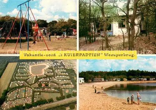 AK / Ansichtskarte Wezuperbrug Vakantie oord t Kuiepadtien Spielplatz Strand Fliegeraufnahme Wezuperbrug
