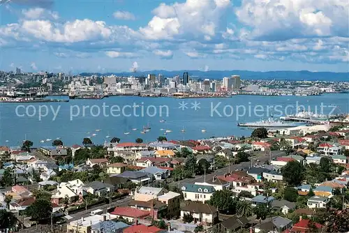 AK / Ansichtskarte Auckland Harbour with Devonport Naval Base Fliegeraufnahme Auckland