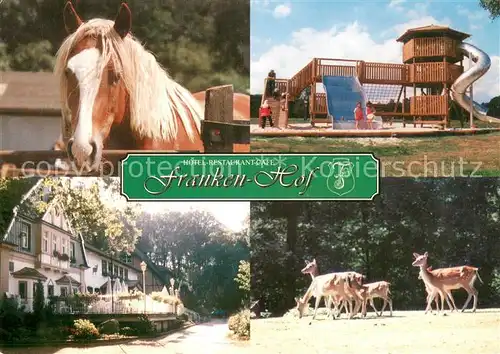 AK / Ansichtskarte Reken Hotel Restaurant Franken Hof Pony Spielplatz Rotwild Reken