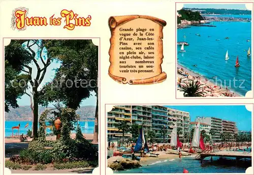 AK / Ansichtskarte Juan les Pins_Antibes_06 Grande plage en vogue de la Cote d Azur 