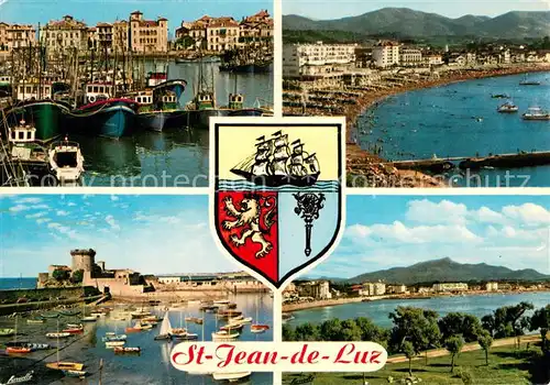 AK / Ansichtskarte St Jean de Luz Le Port La Plage Fort de Socoa Vue generale 