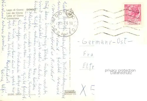 AK / Ansichtskarte Dongo_Lago_di_Como_IT Panorama Hafen Strand 