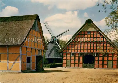 AK / Ansichtskarte Cloppenburg Haakenhof Kappenwindmuehle Speicher Museumsdorf Freilichtmuseum baeuerliche Kulturdenkmale Cloppenburg