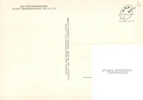 AK / Ansichtskarte Hoechenschwand Panorama Hochschwarzwald mit Alpenkette Hoechenschwand