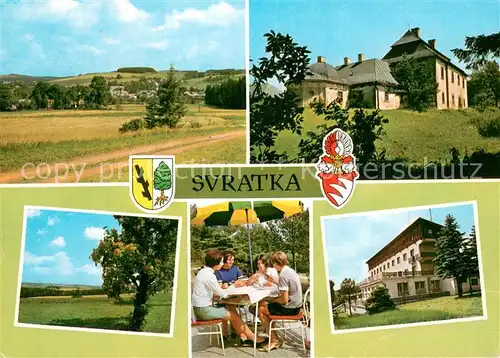 AK / Ansichtskarte Svratka_Swratka_CZ Rekreacni stredisko Erholungsheim Landschaftspanorama 