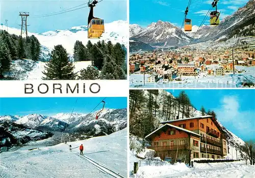 AK / Ansichtskarte Bormio Panorama Wintersportort Berghotel Bergbahnen Skipisten Alpenpanorama Bormio