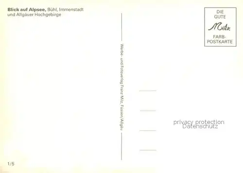 AK / Ansichtskarte Buehl_Alpsee Blick auf Alpsee Buehl Immenstadt und Allgaeuer Hochgebirge Buehl Alpsee