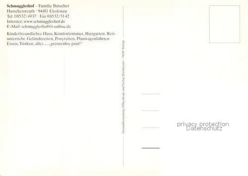 AK / Ansichtskarte Harschetsreuth_Wald Schmugglerhof Gaestehaus Pension Reitstall Swimming Pool Harschetsreuth Wald