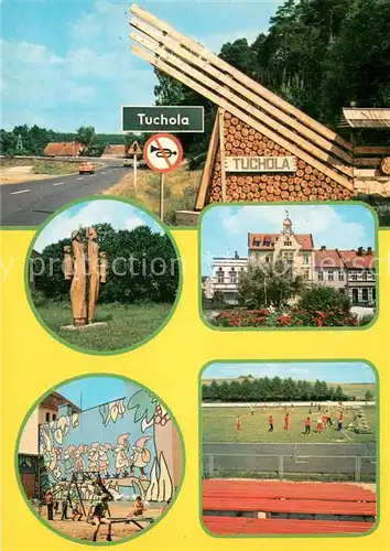 AK / Ansichtskarte Tuchola_PL Miasto w woj bydgoskim nazachodnim krancu Borow Tucholskich Z przeszlosci zachowal sie zabytkowy uklad urbanistyczny 