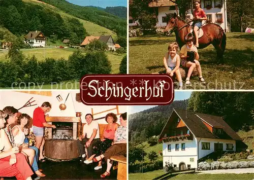 AK / Ansichtskarte Simonswald_Simonswaeldertal Schingerhof Panorama Kaminzimmer Reiten 