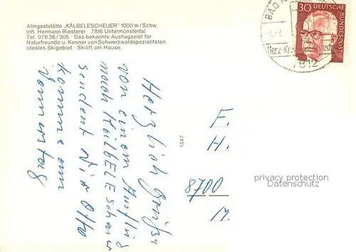 AK / Ansichtskarte Kaelbelescheuer Almgaststaette Kaelbelescheuer