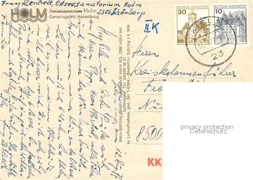AK / Ansichtskarte Holm_Holstein Campingplatz Hasselkrug Saint Germain de Calberte Holm_Holstein