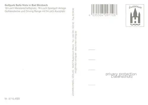 AK / Ansichtskarte Bad_Birnbach Golfpark Bella Vista Pfarrkirche Mariae Himmelfahrt Themenbach Bad_Birnbach
