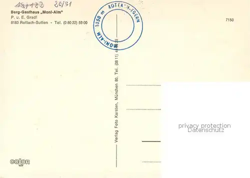 AK / Ansichtskarte Sutten Berggasthof Moni Alm Terrasse Panorama Bergsee Sutten