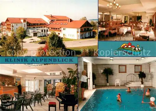 AK / Ansichtskarte Bad_Griesbach_Rottal Klinik Alpenblick Speisesaal Rezeption Bewegungsbad Bad_Griesbach_Rottal