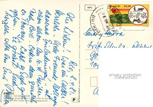 AK / Ansichtskarte Rio_de_Janeiro Botafogos Bay Fliegeraufnahme Rio_de_Janeiro