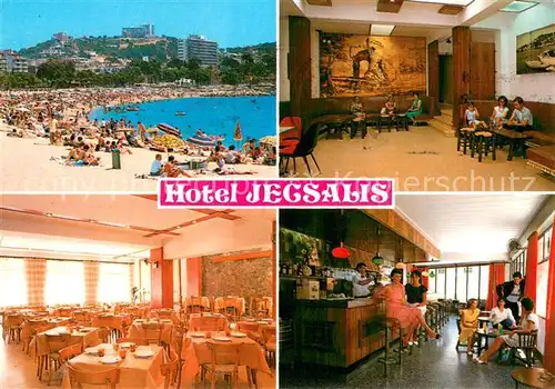AK / Ansichtskarte Sant_Feliu_de_Guixols Hotel Jegsalis Strand Foyer Speisesaal Bar Sant_Feliu_de_Guixols