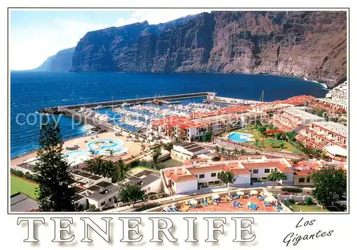AK / Ansichtskarte Tenerife_Islas_Canarias_Spanien_ES Los Gigantes Fliegeraufnahme 