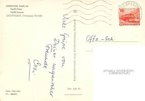 AK / Ansichtskarte Debrecen_Debrezin_HU Petoefi Platz 
