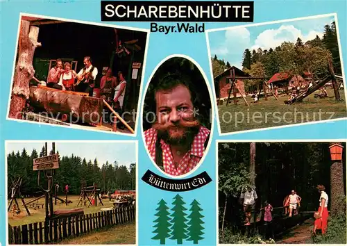 AK / Ansichtskarte Drachselsried Scharebenhuette Gaststube Spielplatz Waldspaziergang Drachselsried
