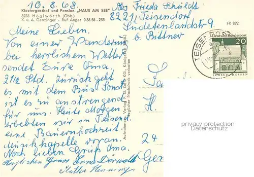 AK / Ansichtskarte Hoeglwoerth Klostergasthof Haus am See Gaststube Panorama Hoeglwoerth