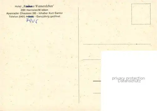 AK / Ansichtskarte Harrislee Hotel Wassersleben Fliegeraufnahme Harrislee