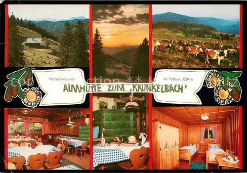 AK / Ansichtskarte Bernau_Schwarzwald Almhuette zum Krunkelbach Gastraeume Zimmer Panorama Bernau Schwarzwald