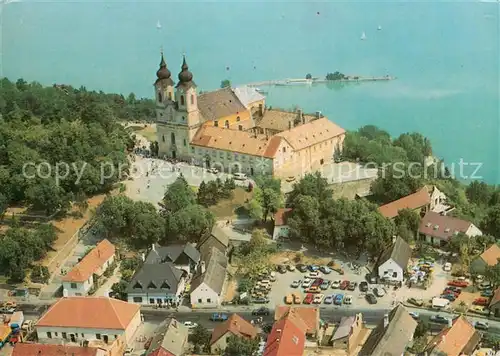 AK / Ansichtskarte Tihany_HU Fliegeraufnahme mit Kloster Kirche 