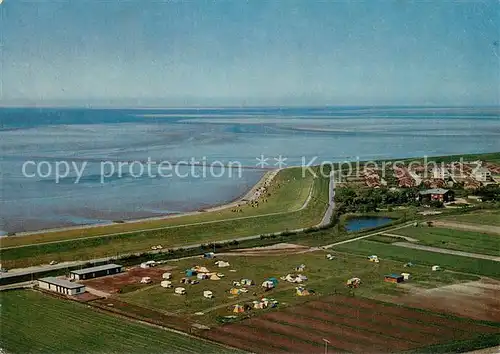 AK / Ansichtskarte Buesum_Nordseebad Camping Nordsee Fliegeraufnahme Buesum_Nordseebad