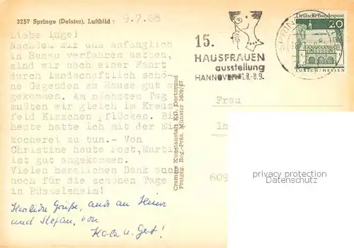 AK / Ansichtskarte Springe_Deister Fliegeraufnahme Springe_Deister