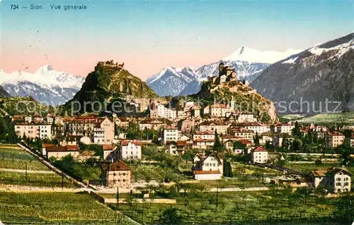 AK / Ansichtskarte Sion__Sitten_Seduno_VS Vue generale 