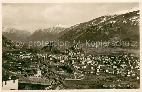 AK / Ansichtskarte Sion__Sitten_Seduno_VS Vue generale 