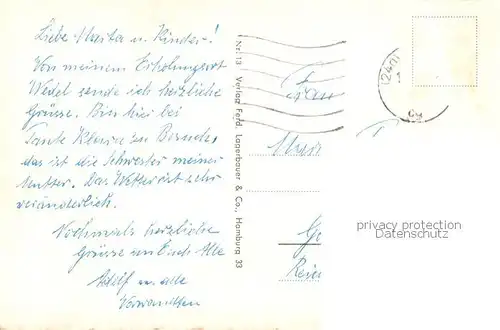 AK / Ansichtskarte Schulau_Wedel Roland Willkomm Hoeft Hafen Strandbad Schulau_Wedel