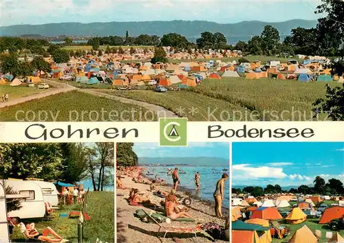 AK / Ansichtskarte Gohren_Kressbronn Campingplatz Badestrand 