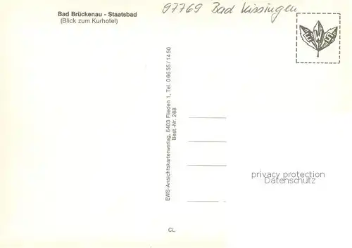 AK / Ansichtskarte Bad_Brueckenau Staatsbad Park Kurhotel Bad_Brueckenau