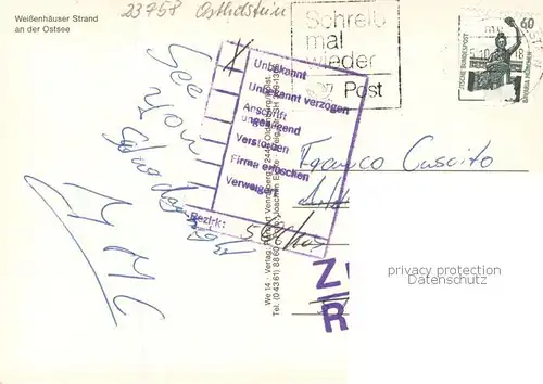 AK / Ansichtskarte Weissenhaeuser_Strand Fliegeraufnahme Weissenhaeuser_Strand