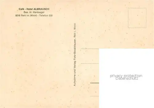 AK / Ansichtskarte Reit_Winkl Cafe Hotel Almrausch Reit_Winkl