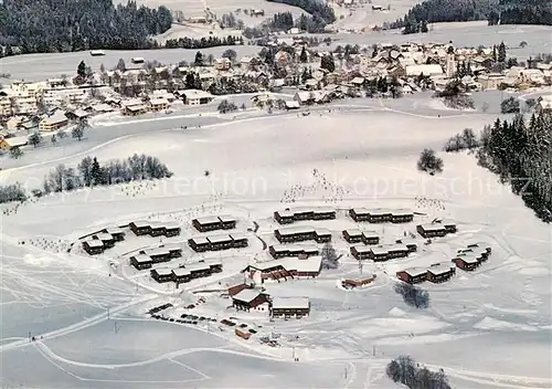 AK / Ansichtskarte Scheidegg_Allgaeu Feriendorf des Erholungswerkes der DBP Fliegeraufnahme Scheidegg Allgaeu