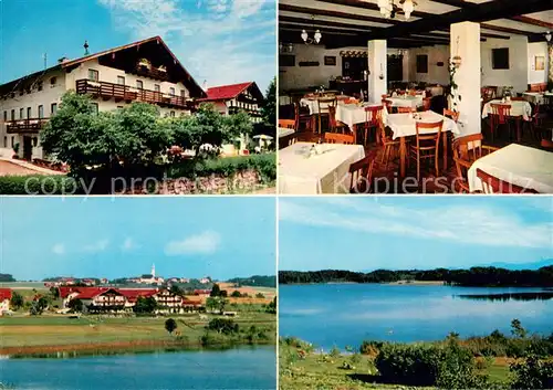 AK / Ansichtskarte Hemhof_Oberbayern Cafe Pension Seeblick Gut Foerg Gastraum Chiemsee Hemhof Oberbayern