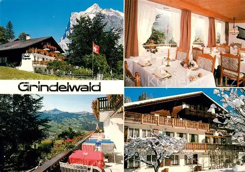 AK / Ansichtskarte Grindelwald Hotel Chalet Caprice Gaststube Terrasse Grindelwald