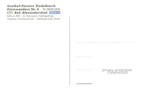 AK / Ansichtskarte Bad_Alexandersbad Gasthof Pension Riedelbauch Panorama Bad_Alexandersbad