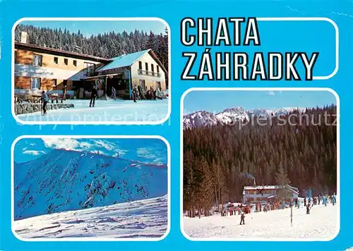 AK / Ansichtskarte Nizke_Tatry_Slovakia Chata Zahradky Panorama 