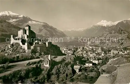AK / Ansichtskarte Sion__Sitten_Seduno_VS Valere Vallee du Rhone Vue aerienne 