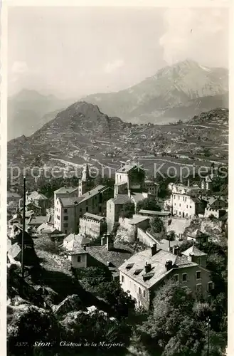 AK / Ansichtskarte Sion__Sitten_Seduno_VS Chateau de la Marjorie Vue aerienne 