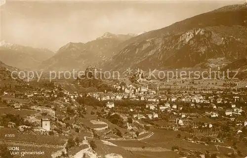 AK / Ansichtskarte Sion__Sitten_Seduno_VS Vue generale aerienne 