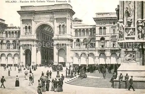 AK / Ansichtskarte Milano Facciata della Galleria Vittorio Emanuele II Milano